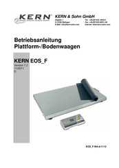 KERN&SOHN EOS F Serie Betriebsanleitung