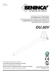 Beninca DU.50V Handbuch Und Ersatzteilkatalog Für Den Installateur