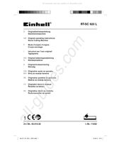 EINHELL RT-SC 920 L Originalbetriebsanleitung