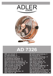 Adler europe AD 7326 Bedienungsanweisung