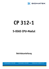 SIGMATEK CP 312-1 Betriebsanleitung
