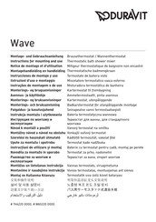 Duravit Wave WA5220 0000 Montage- Und Gebrauchsanleitung