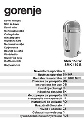 Gorenje SMK 150 B Gebrauchsanweisung