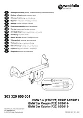 Westfalia Automotive 303 320 600 001 Montage- Und Betriebsanleitung