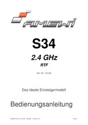 Amewi S34 2.4 GHz RTF Bedienungsanleitung