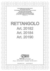 Gessi RETTANGOLO 20190 Bedienungsanleitung