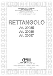 Gessi RETTANGOLO 20087 Bedienungsanleitung