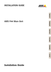 Axis F44 Installationsanleitung