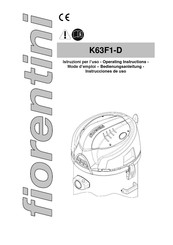 FIORENTINI K63F1-D Bedienungsanleitung