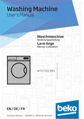 Beko WTV 7722 XBS Bedienungsanleitung