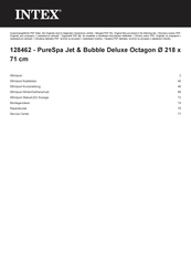 Intex PureSpa Jet & Bubble Deluxe Octagon Benutzerhandbuch