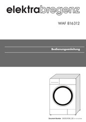 Elektrabregenz WAF 816312 Bedienungsanleitung
