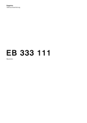 Gaggenau EB 333 111 Gebrauchsanleitung
