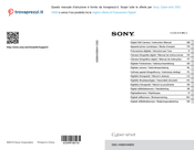 Sony Cyber-shot DSC-HX60V Gebrauchsanleitung