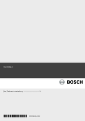 Bosch HBA20B2 0 Serie Gebrauchsanleitung