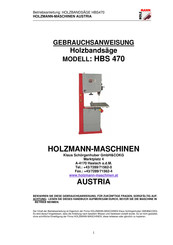 HOLZMANN-MASCHINEN HBS 470 Gebrauchsanweisung