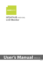 HANNspree HP247HJB Bedienungsanleitung