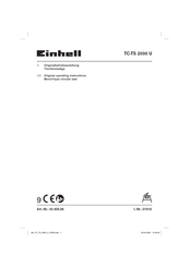 EINHELL TC-TS 2000 U Originalbetriebsanleitung