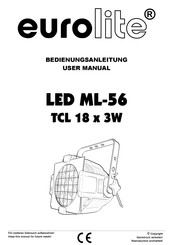 EuroLite LED ML-56 Spot TCL 18x3W Bedienungsanleitung