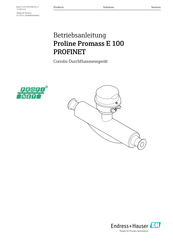 Endress+Hauser Proline Promass E 100 PROFINET Betriebsanleitung
