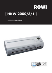 Rowi 1 03 03 0119 Bedienungsanleitung