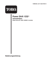 Toro Power Shift 1232 Bedienungsanleitung