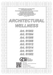 Gessi ARCHITECTURAL WELLNESS 61031 Bedienungsanleitung