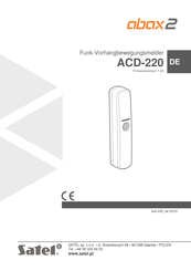 Satel abax2 ACD-220 Bedienungsanleitung