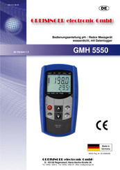 GREISINGER electronic GMH 5550 Bedienungsanleitung