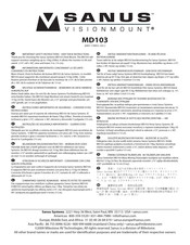 Sanus VisionMount MD103 Bedienungsanleitung