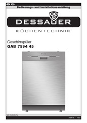 Oranier Dessauer GAB 7594 45 Bedienungs- Und Installationsanleitung