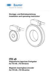 Baumer ITD 9 Serie Montage- Und Betriebsanleitung