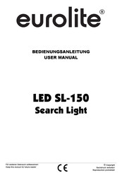 EuroLite LED SL-150 Search Light Bedienungsanleitung