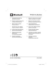 EINHELL TP-CD 18 Li BL-Solo Originalbetriebsanleitung