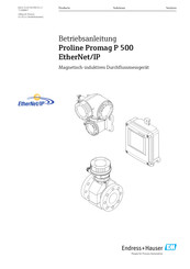 Endress+Hauser Proline Promag P 500 EtherNet/IP Betriebsanleitung
