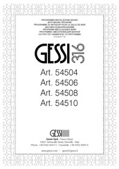 Gessi 54510 Bedienungsanleitung