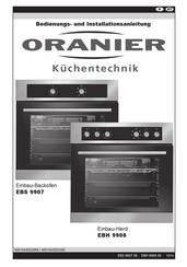 Oranier EBS 9907 Bedienungs- Und Installationsanleitung