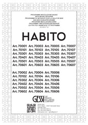 Gessi HABITO 70307 Bedienungsanleitung