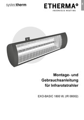Etherma IR 08002 Montage- Und Gebrauchsanleitung