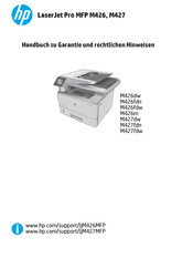 HP LaserJet Pro MFP M426fdw Handbuch Zu Garantie Und Rechtlichen Hinweisen