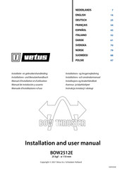 Vetus BOW2512E Installations- Und Benutzerhandbuch