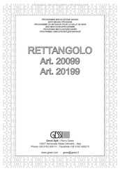 Gessi RETTANGOLO 20199 Bedienungsanleitung