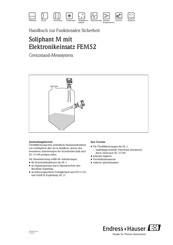 Endress+Hauser Soliphant M FEM52 Handbuch Zur Funktionalen Sicherheit