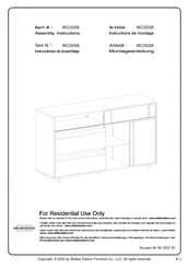 Walker Edison BEC52SB Montageanleitung