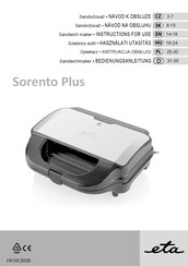 eta Sorento Plus Bedienungsanleitung