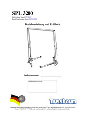 Nussbaum SPL 3200 Betriebsanleitung Und Prüfbuch