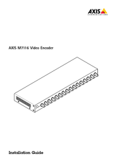 Axis M7116 Installationsanleitung
