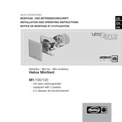 Helios MiniVent M1-100 Montage- Und Betriebsvorschrift
