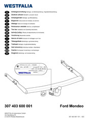 Westfalia Automotive 307 403 600 001 Montage- Und Betriebsanleitung