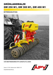 APV GW 400 M1 Betriebsanleitung